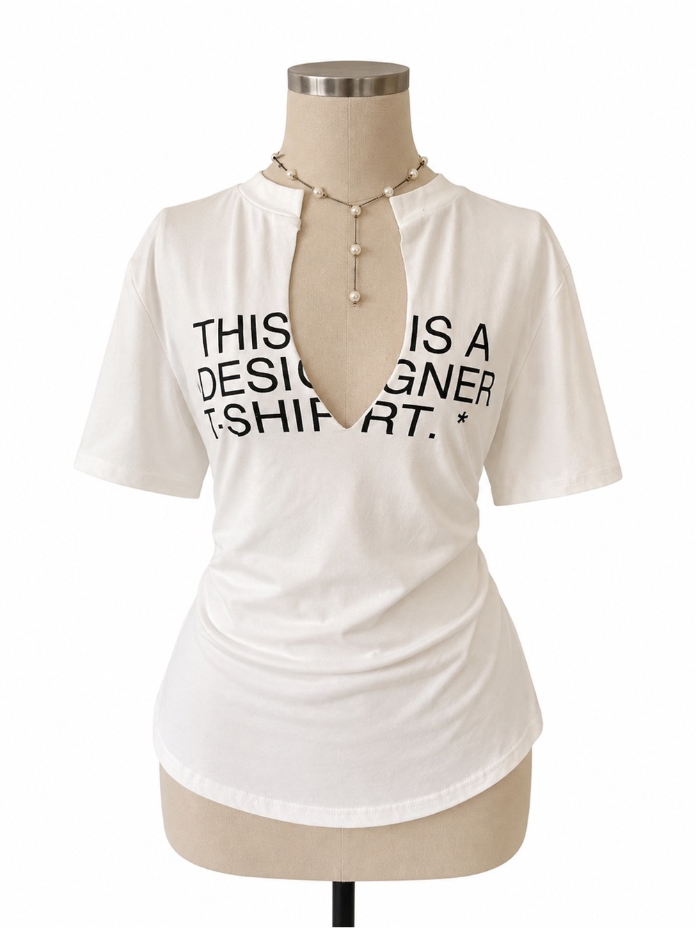 Designer Graphic Deep V Tee